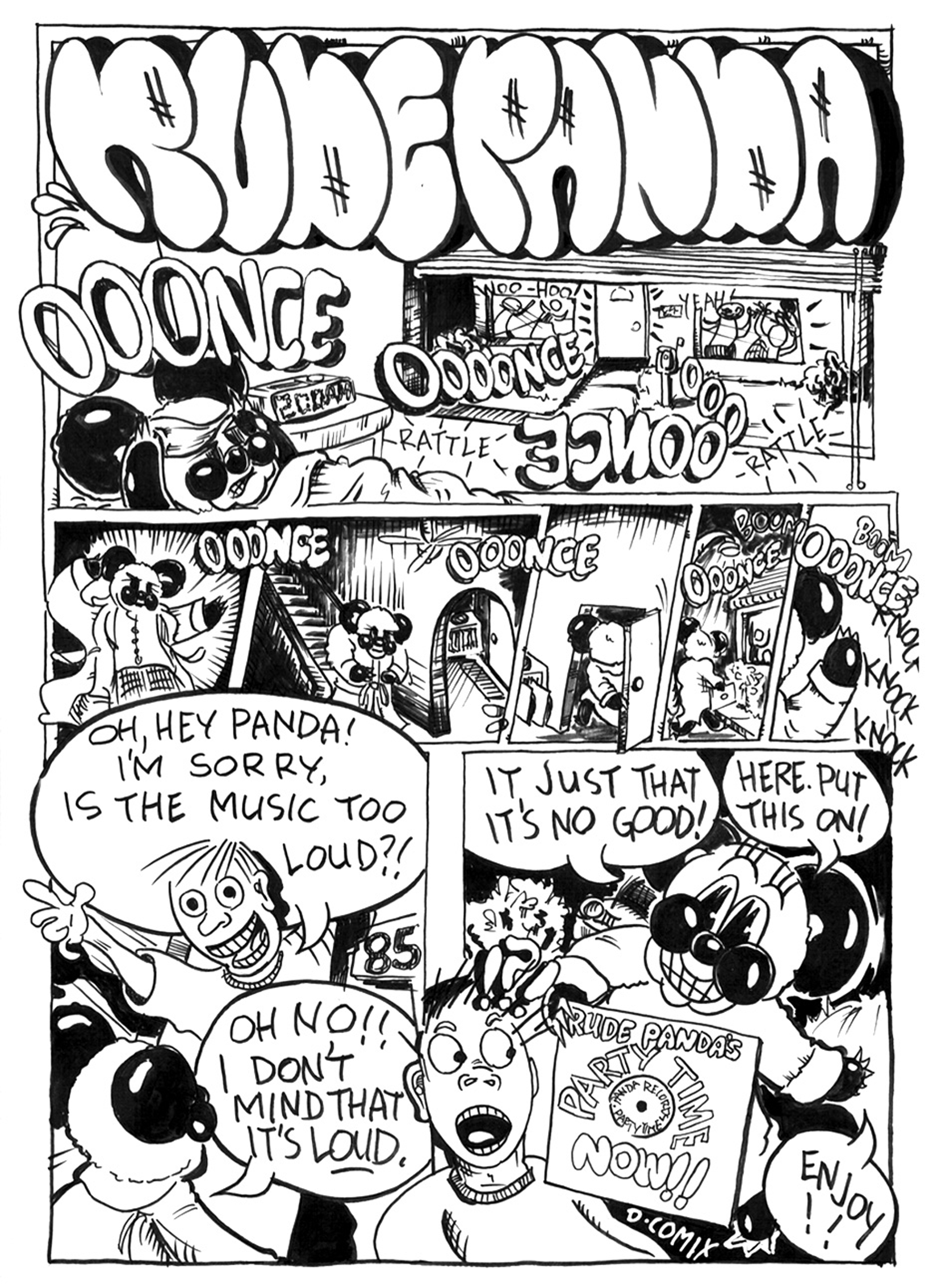 3 panel cartoon. 1st panel 