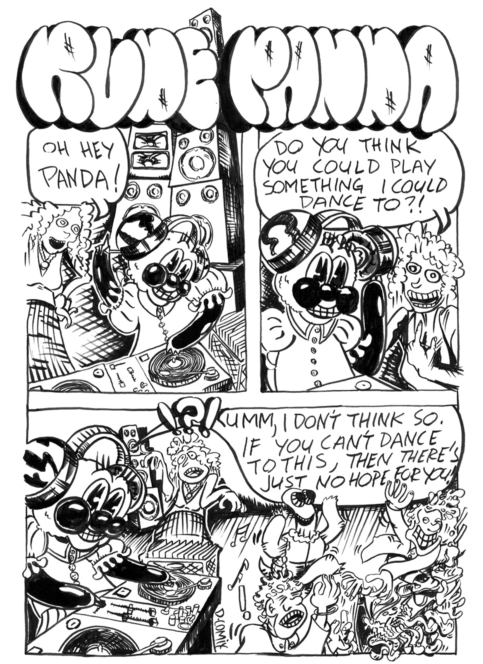 3 panel cartoon. 1st panel 