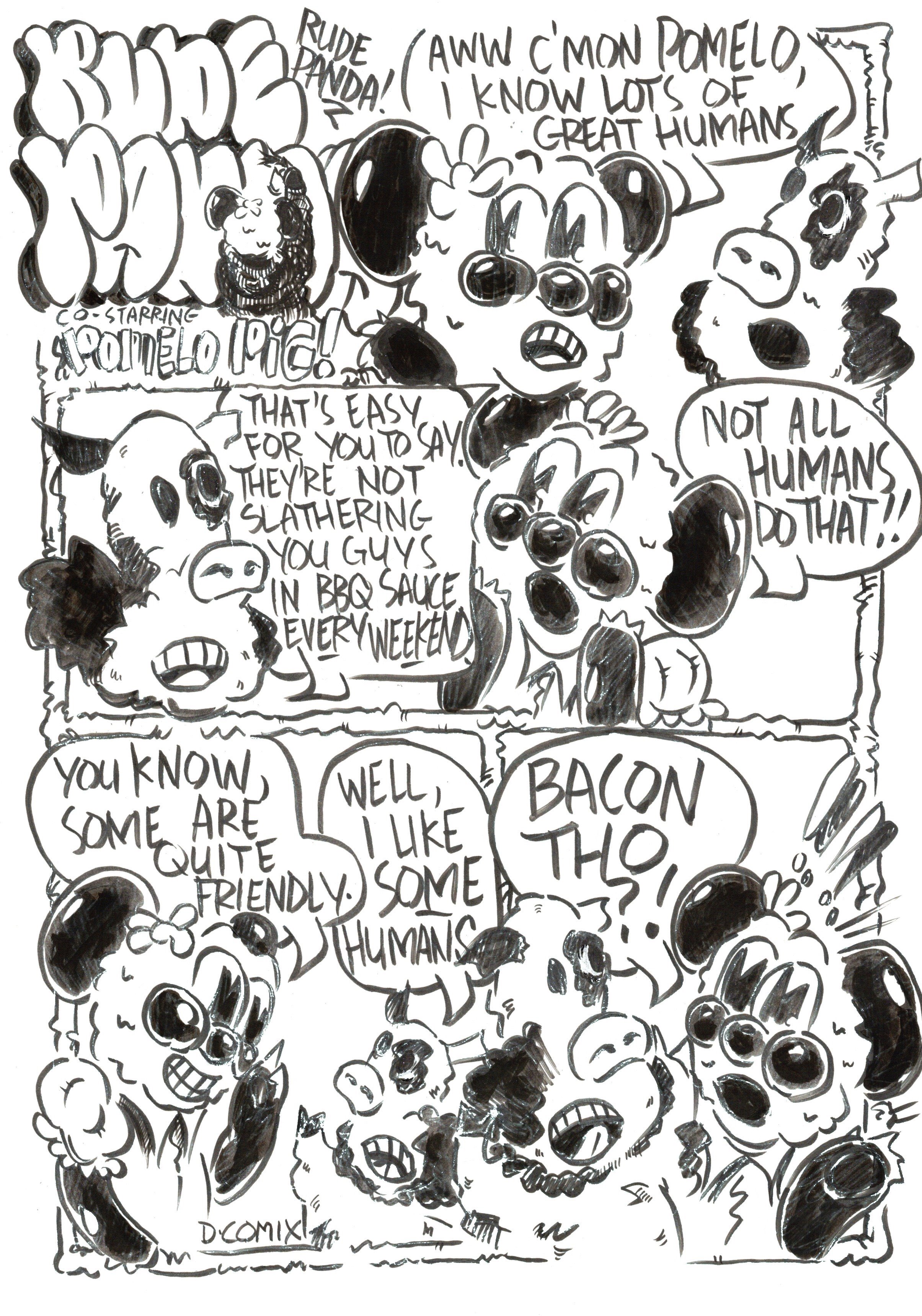 2 panel cartoon. 1st panel 