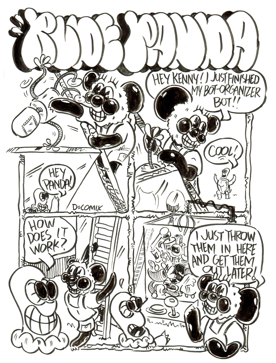 2 panel cartoon. 1st panel 