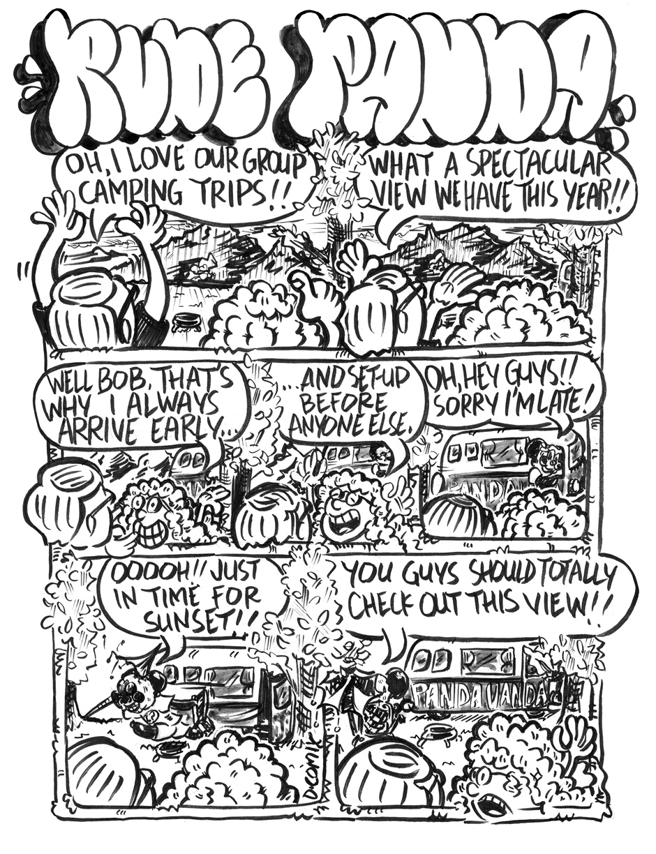 2 panel cartoon. 1st panel 