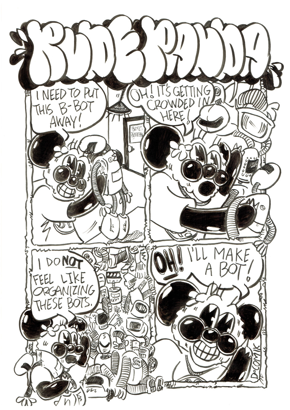 2 panel cartoon. 1st panel 