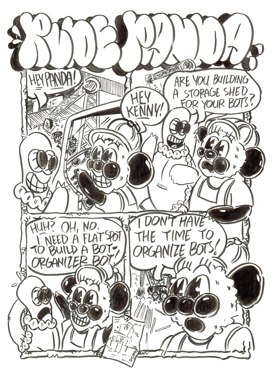 2 panel cartoon. 1st panel 