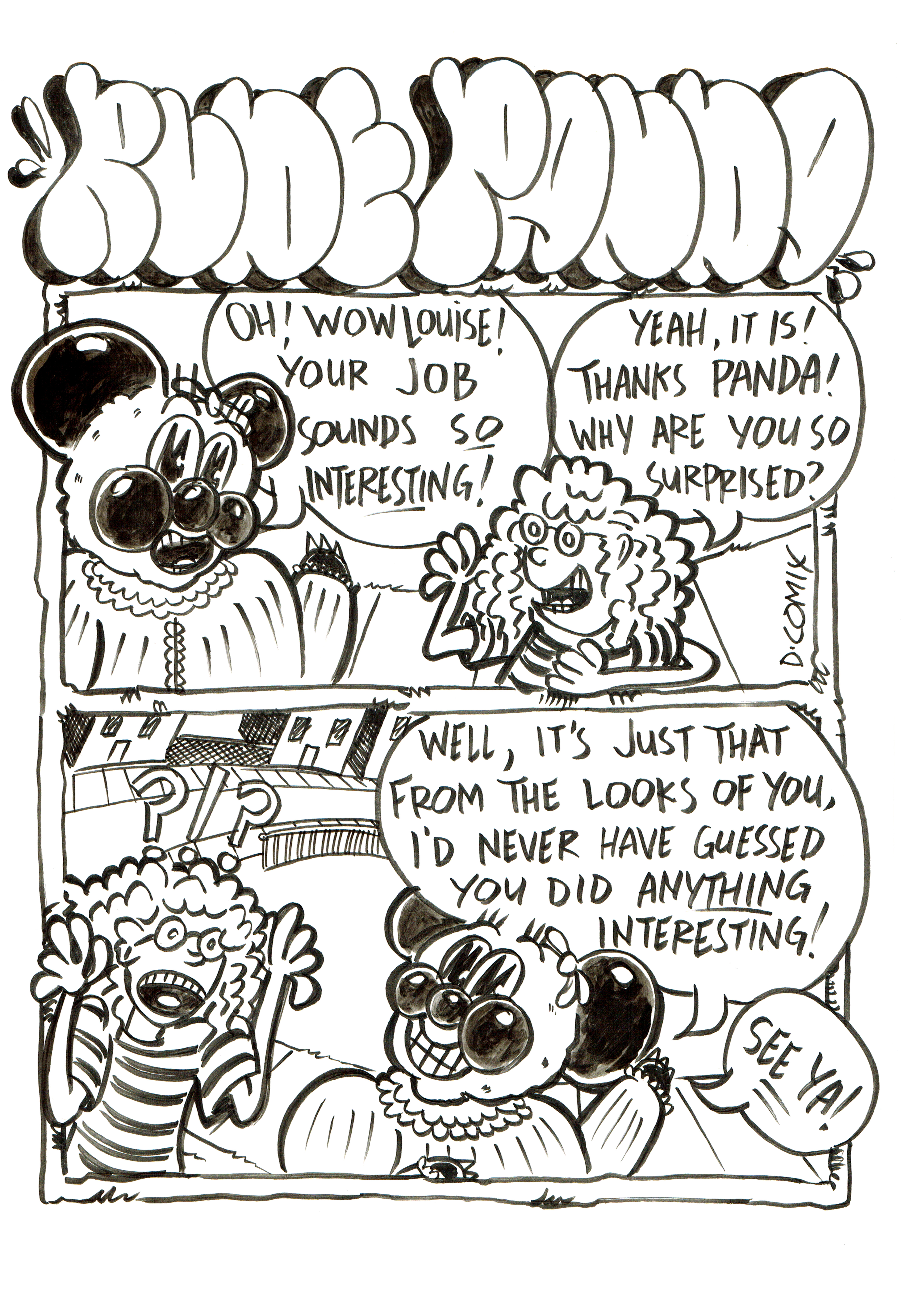 2 panel cartoon. 1st panel 