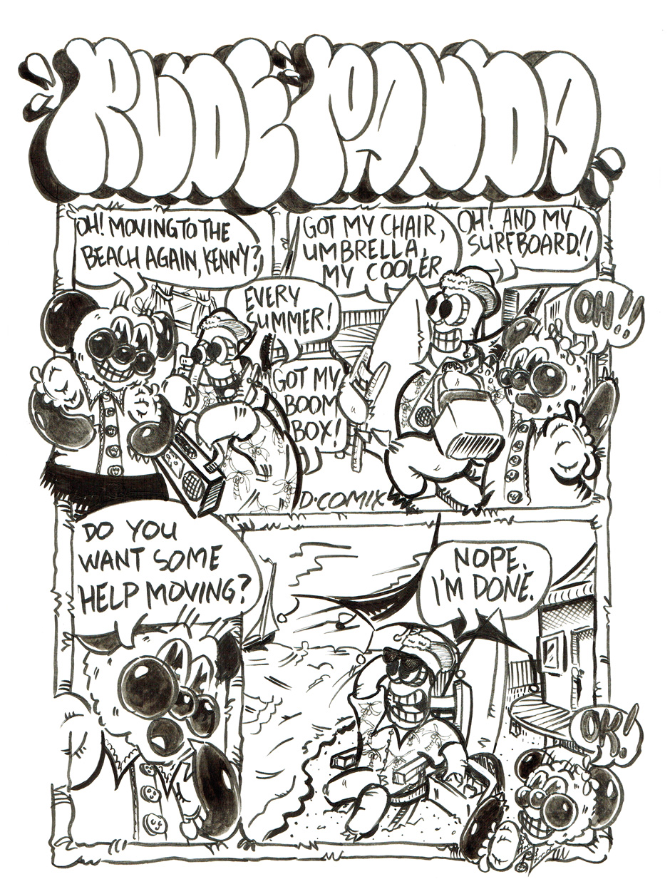 2 panel cartoon. 1st panel 