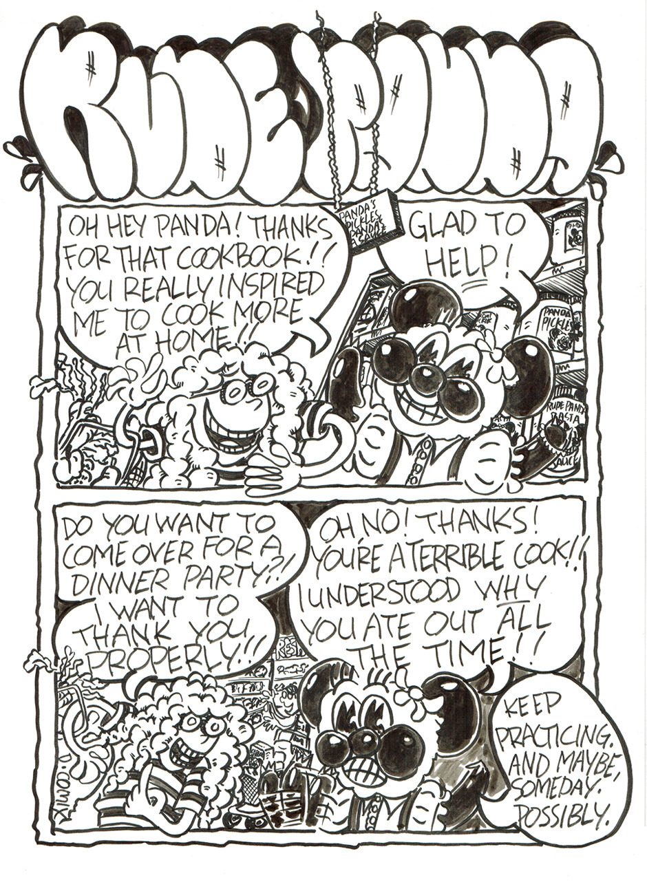 2 panel cartoon. 1st panel 