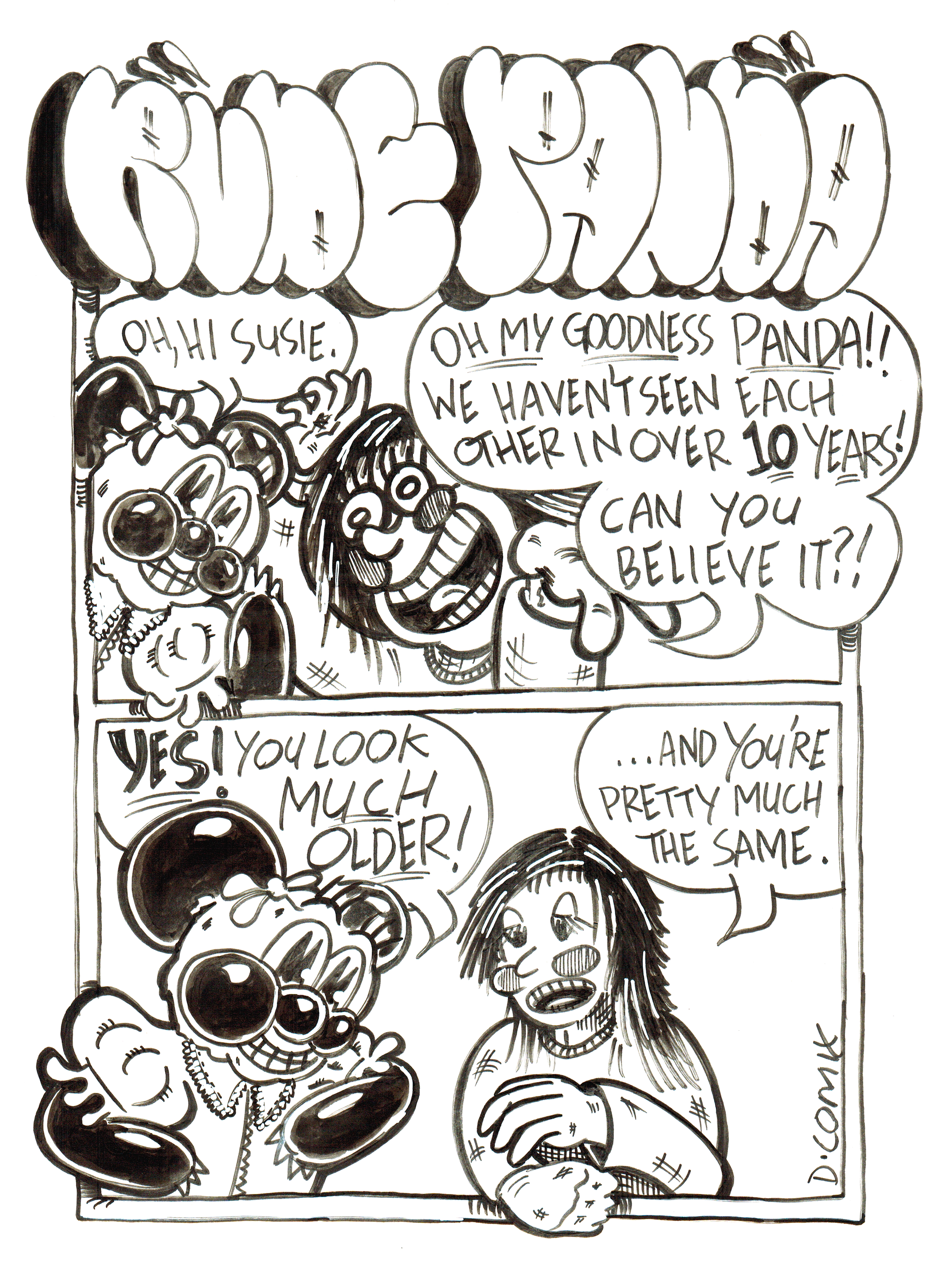 2 panel cartoon. 1st panel 