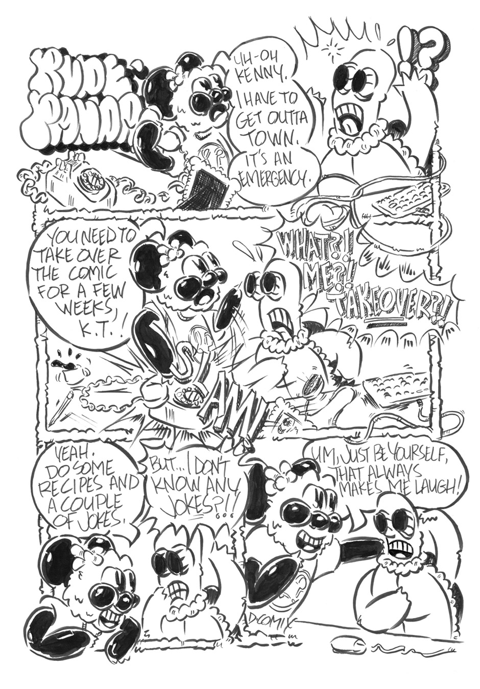 RUDE PANDA comic. She's Cute But She is RUDE! Rude Panda.