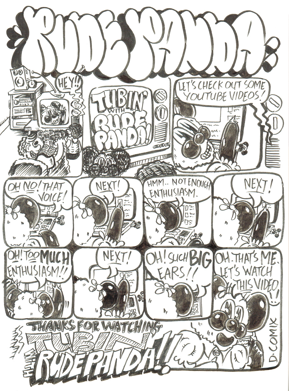 2 panel cartoon. 1st panel 