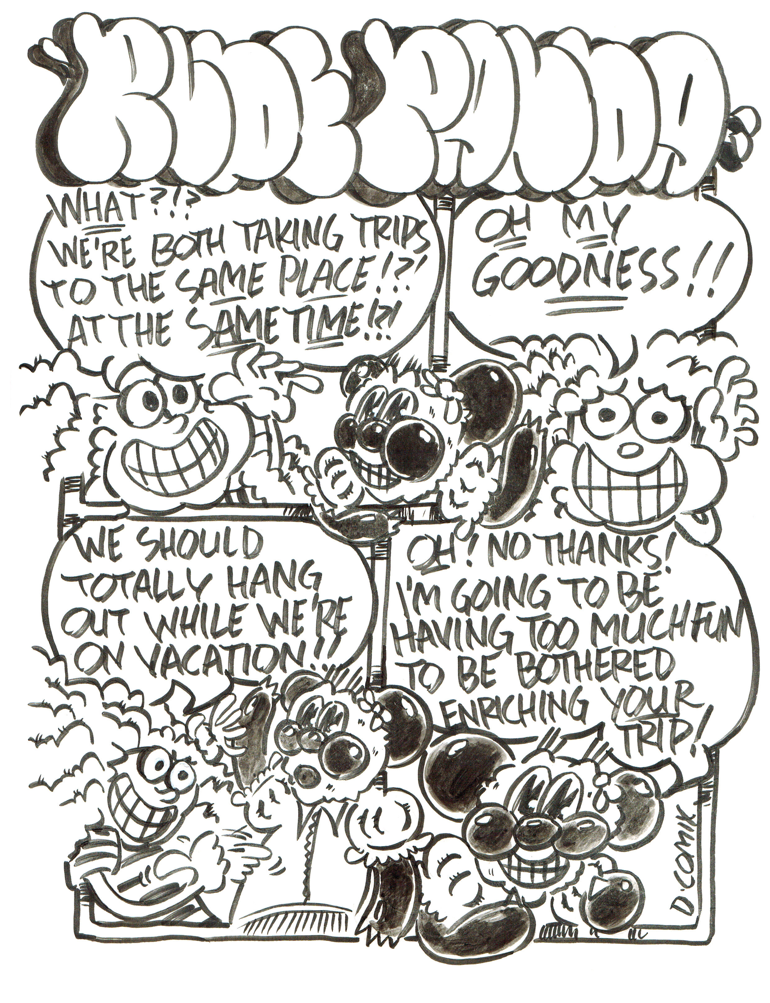 2 panel cartoon. 1st panel 