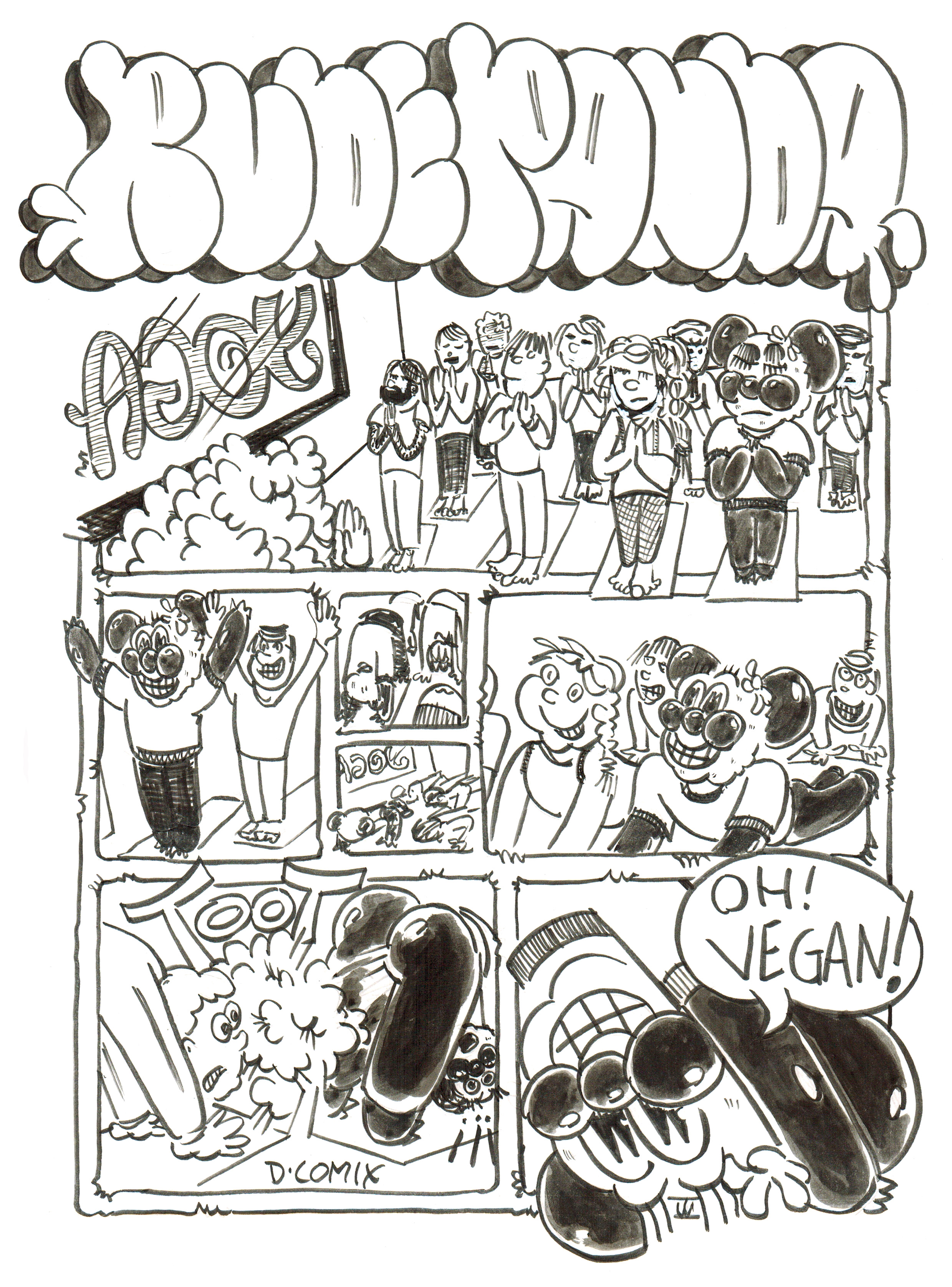 2 panel cartoon. 1st panel 