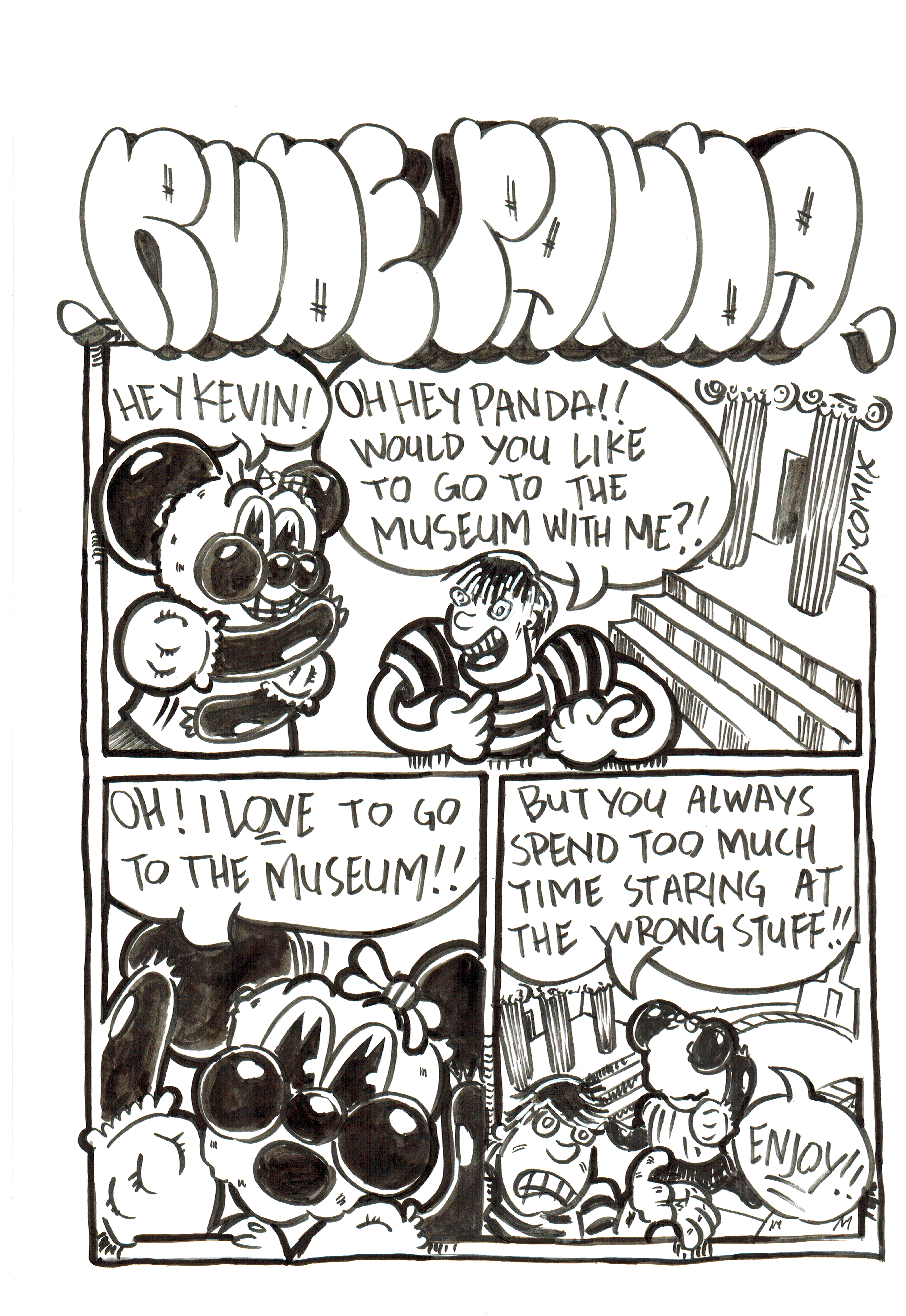 2 panel cartoon. 1st panel 