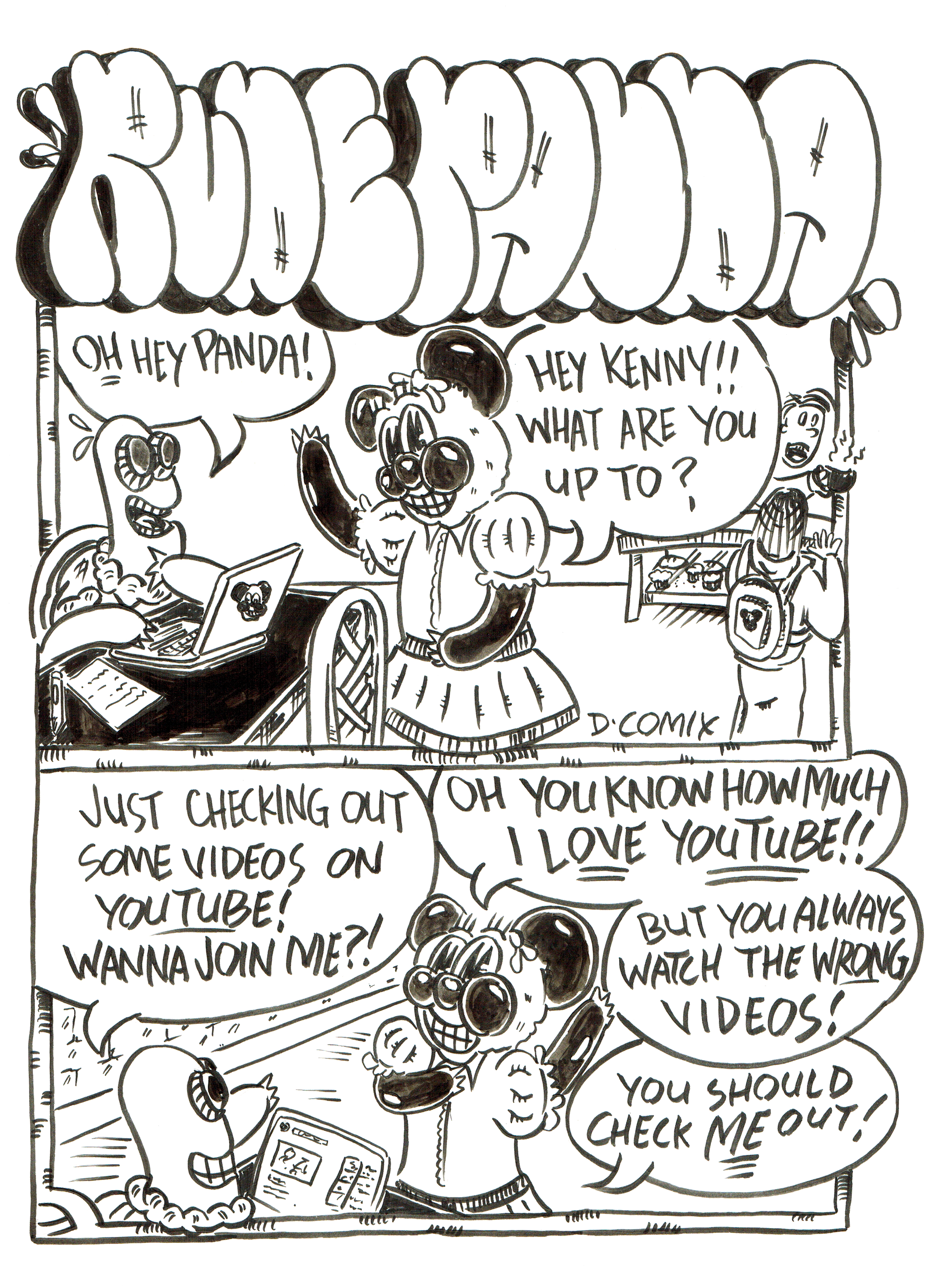 2 panel cartoon. 1st panel 